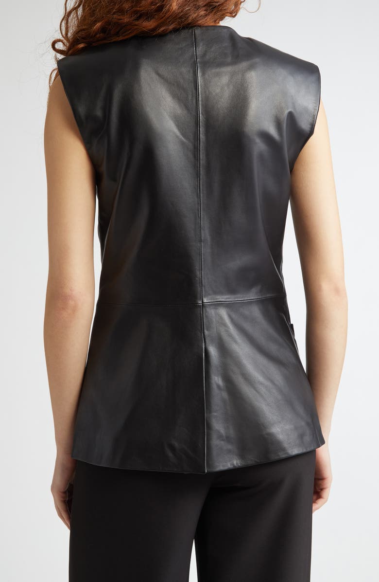 Veronica Beard Tamara Leather Vest, Alternate, color, 
