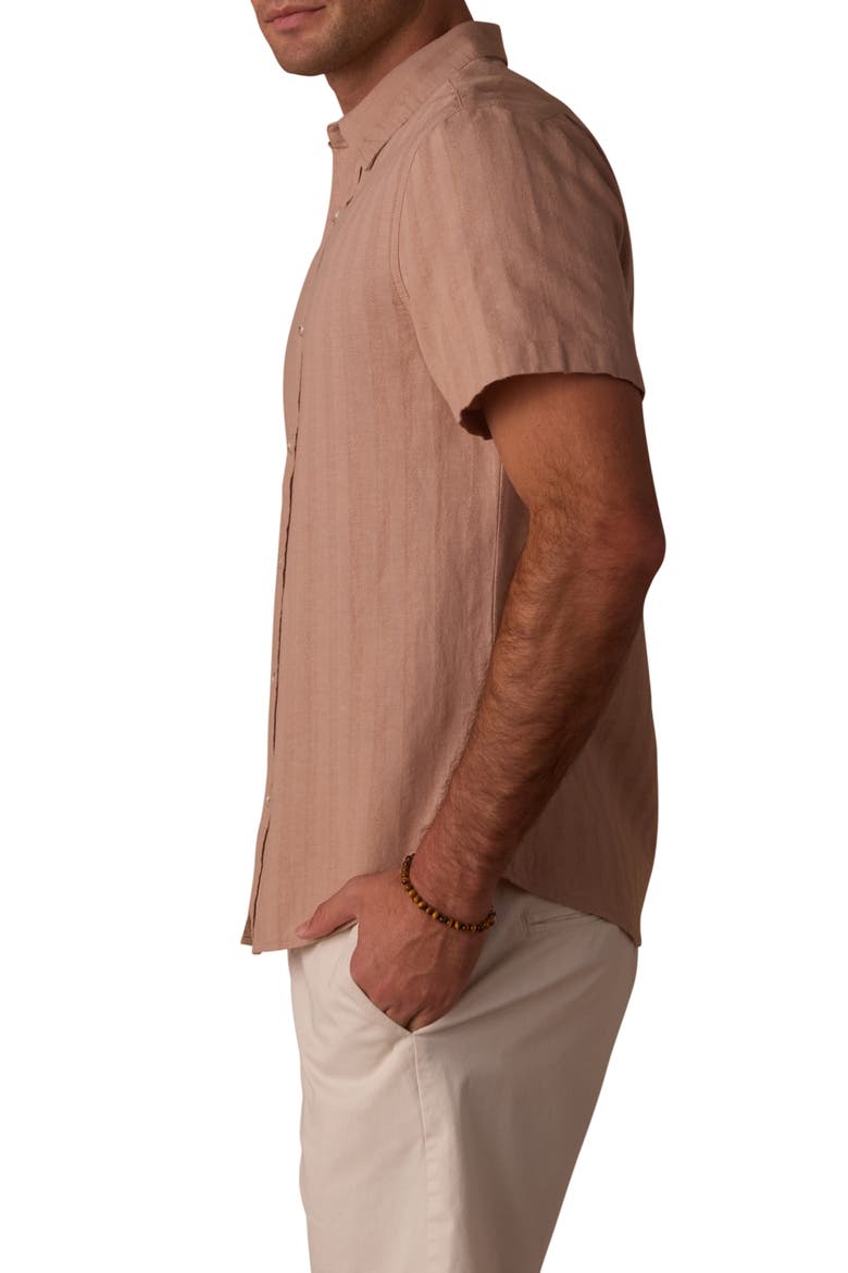 Freshwater Everyday Short Sleeve Button-Up Shirt, Alternate, color, FLAX