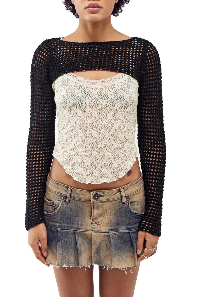 Lattic Shrug, Main, color, BLACK