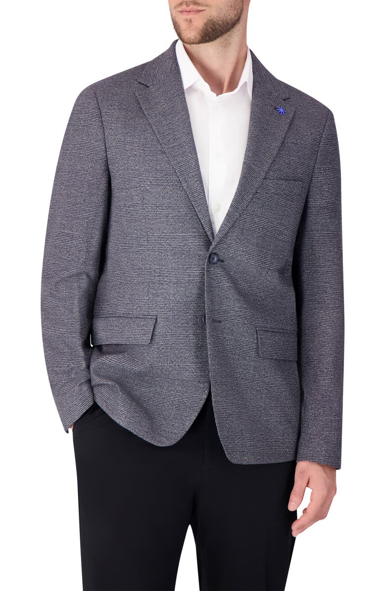 Report Collection Glen Plaid Sport Coat, Main, color, Dark Blue