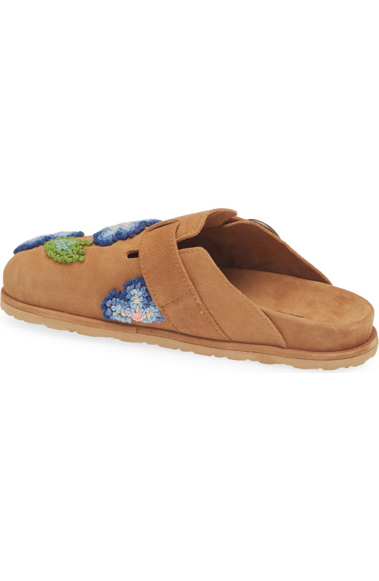 Laidback London Drift French Knot Slide Sandal, Alternate, color, Mustard Suede / Multi