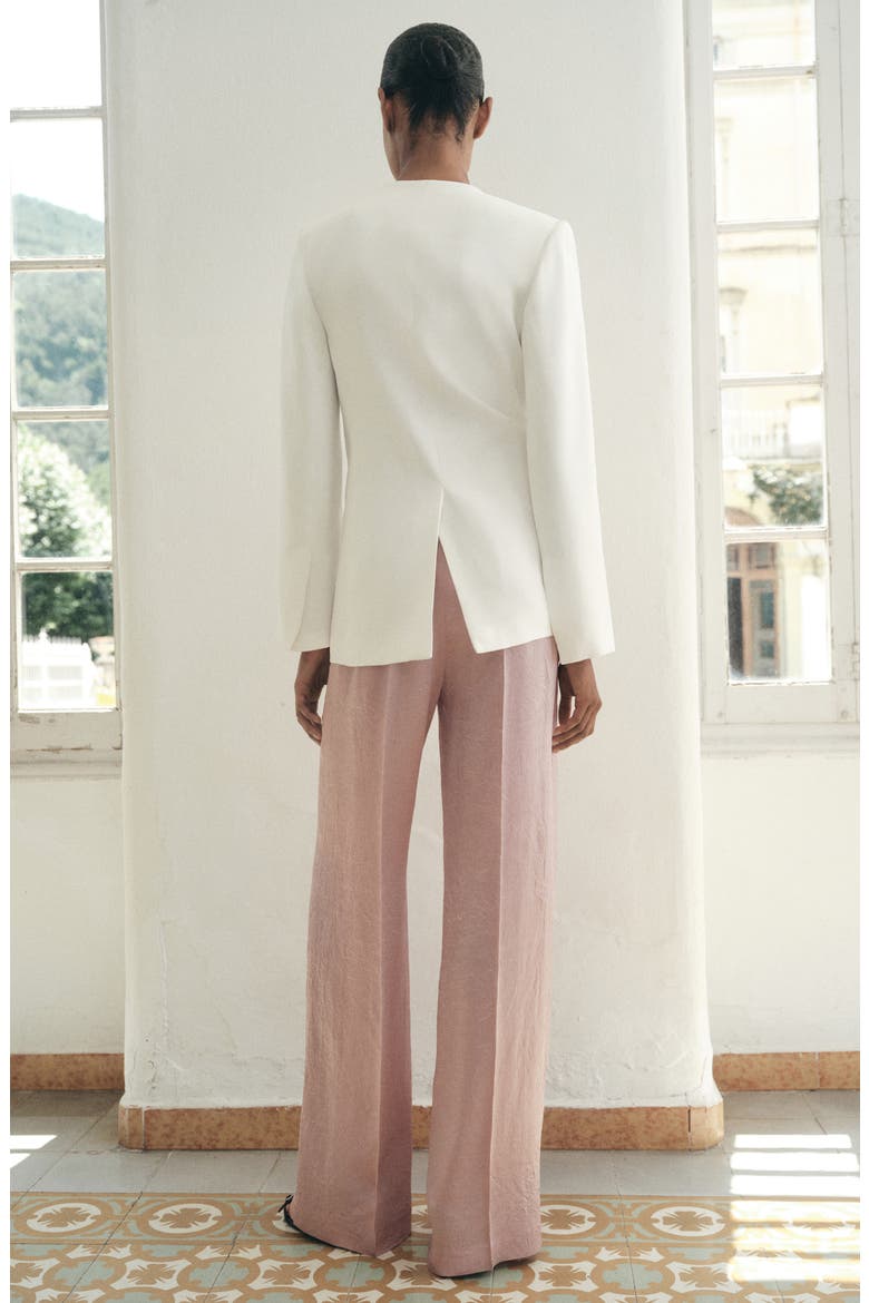 Crinkle Satin Wide Leg Pants, Alternate, color, PASTEL PINK