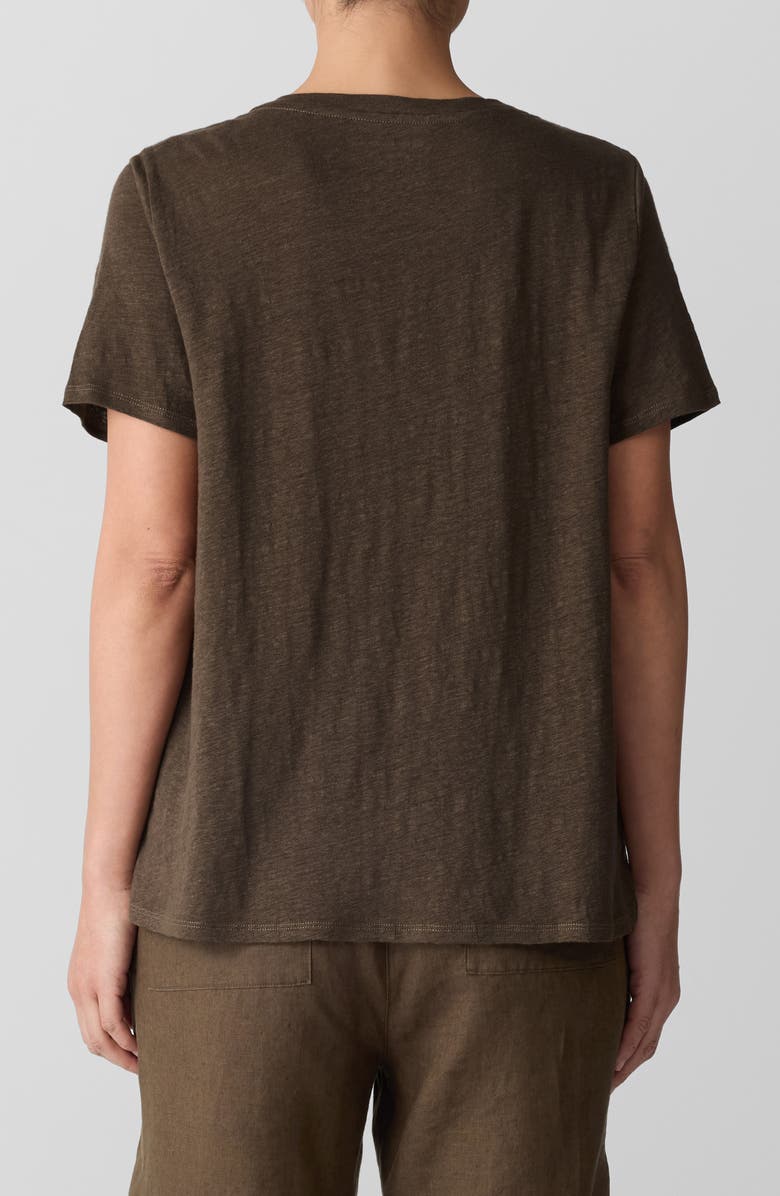 Eileen Fisher Organic Linen Crewneck T-Shirt, Alternate, color, Brnch