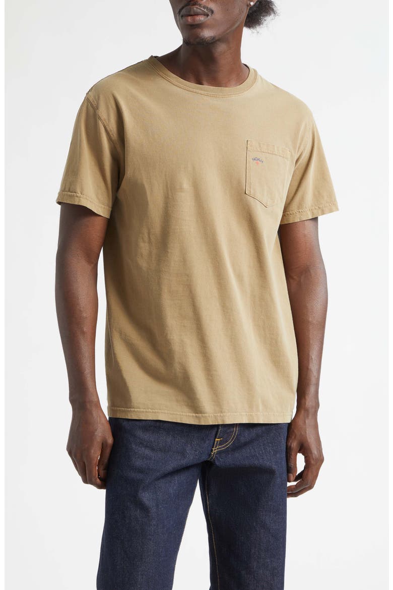 Core Logo Pocket T-Shirt, Main, color, KHAKI PIGMENT DYE
