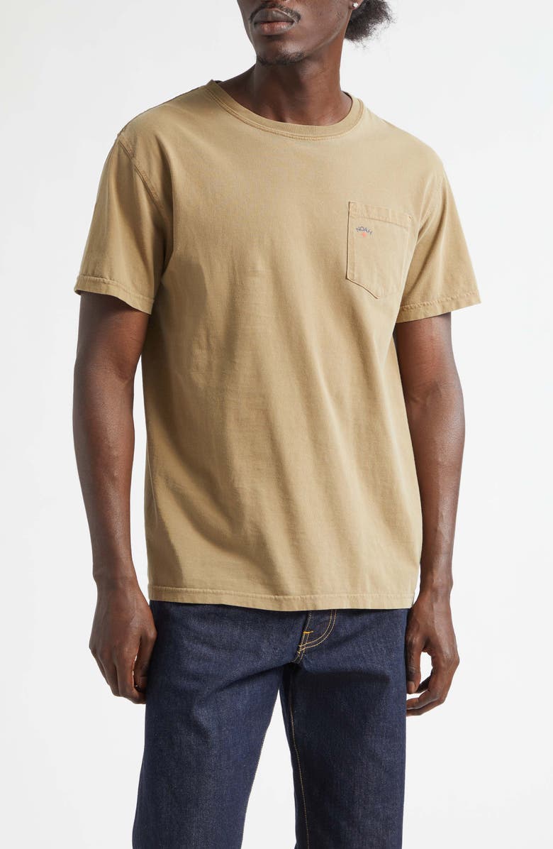 Noah Core Logo Pocket T-Shirt, Main, color, Khaki Pigment Dye