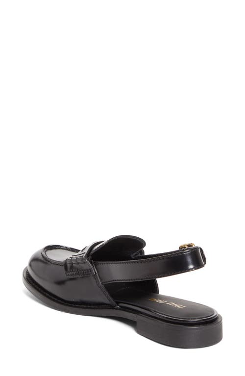 Miu Miu Slingback Penny Loafer In Black