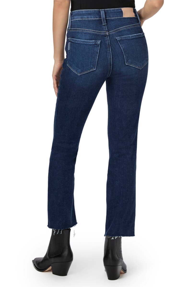 PAIGE Cindy Raw Hem High Waist Ankle Straight Leg Jeans, Alternate, color, 