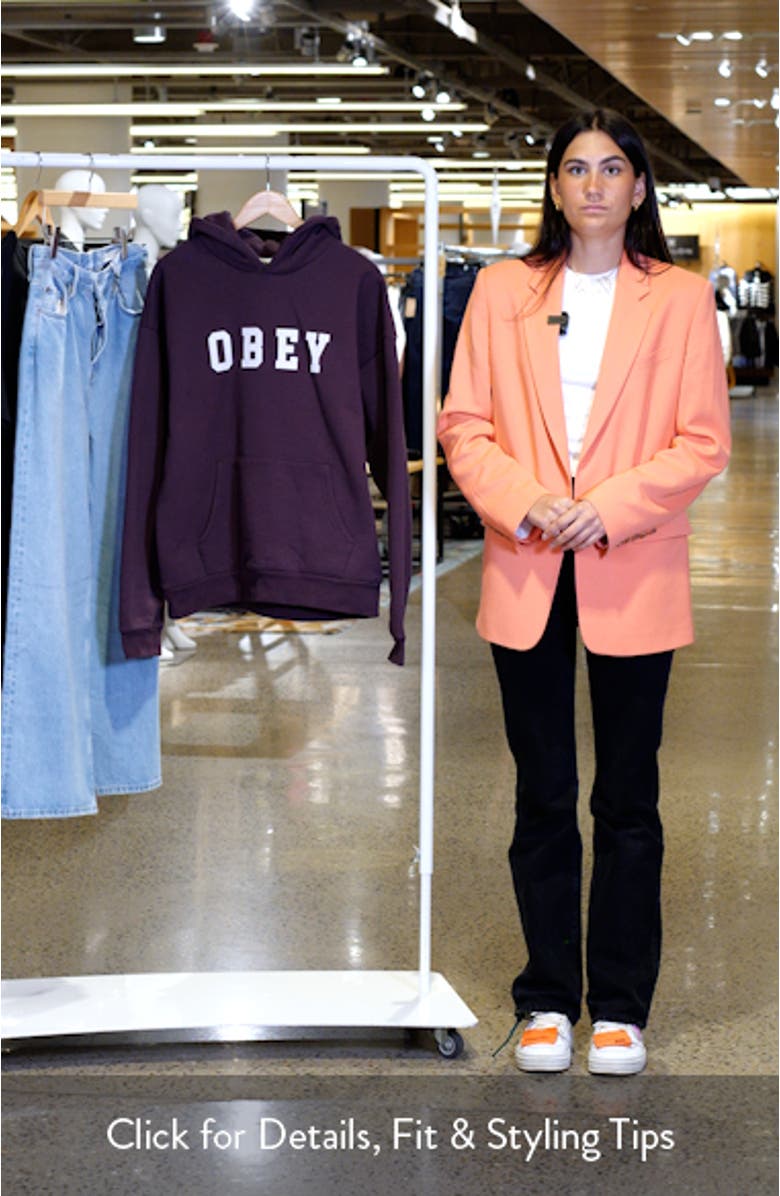 Oversize Felt Logo Appliqué Extra Heavy Fleece Hoodie, sales video thumbnail