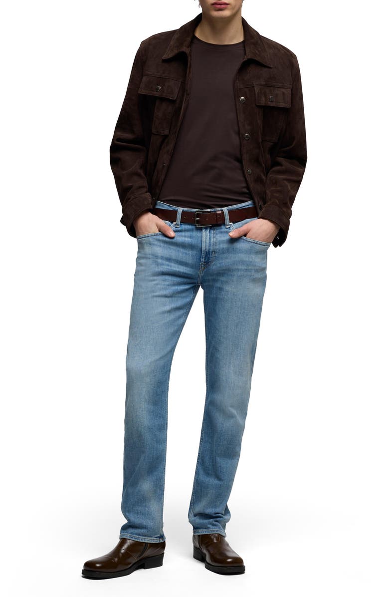 7 For All Mankind The Straight Leg Jeans, Alternate, color, Steelwater