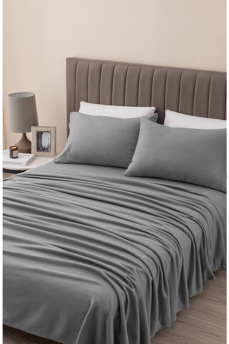 Super Soft Extra Plush Fleece Sheet Set, Alternate, color, PALOMA GREY