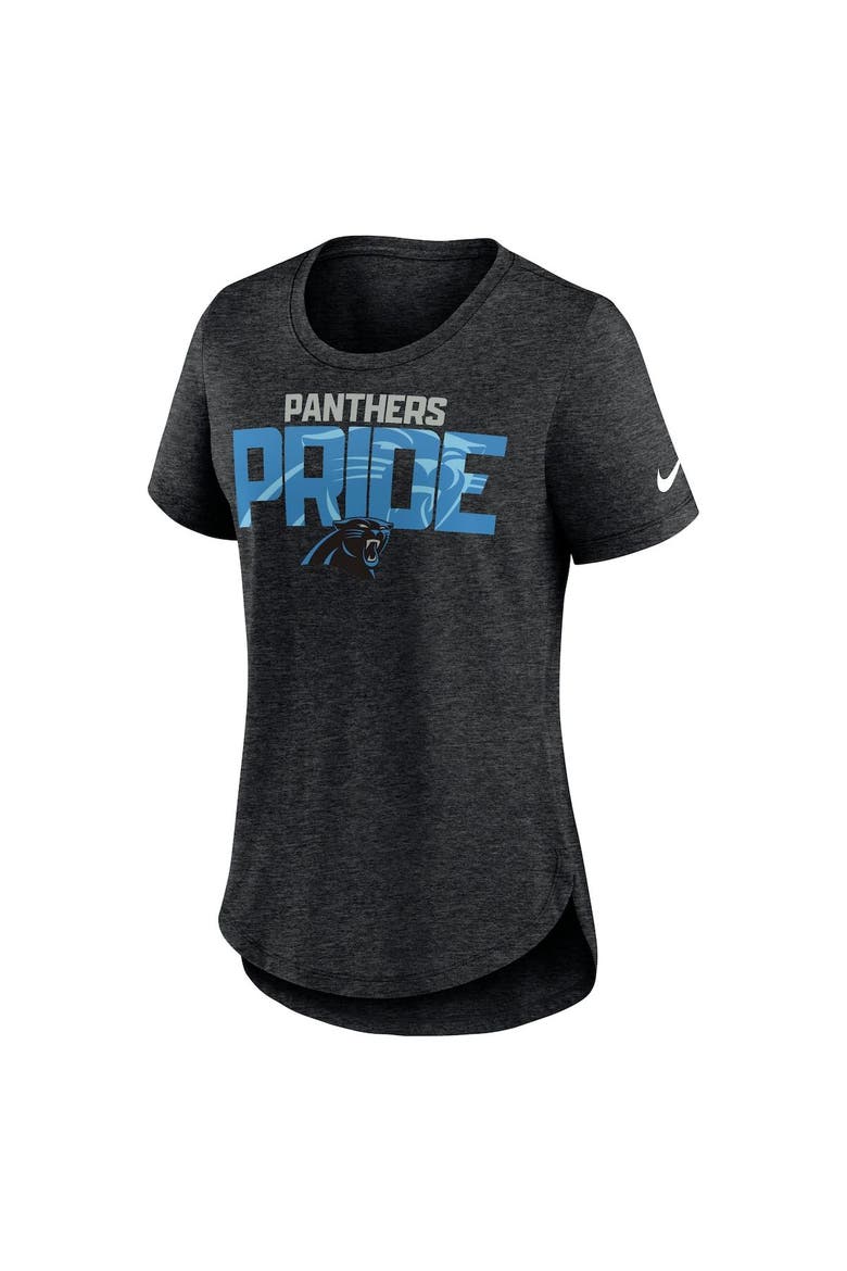 Women's Nike Heather Black Carolina Panthers Local Fashion Tri-Blend T-Shirt, Alternate, color, Heather Black