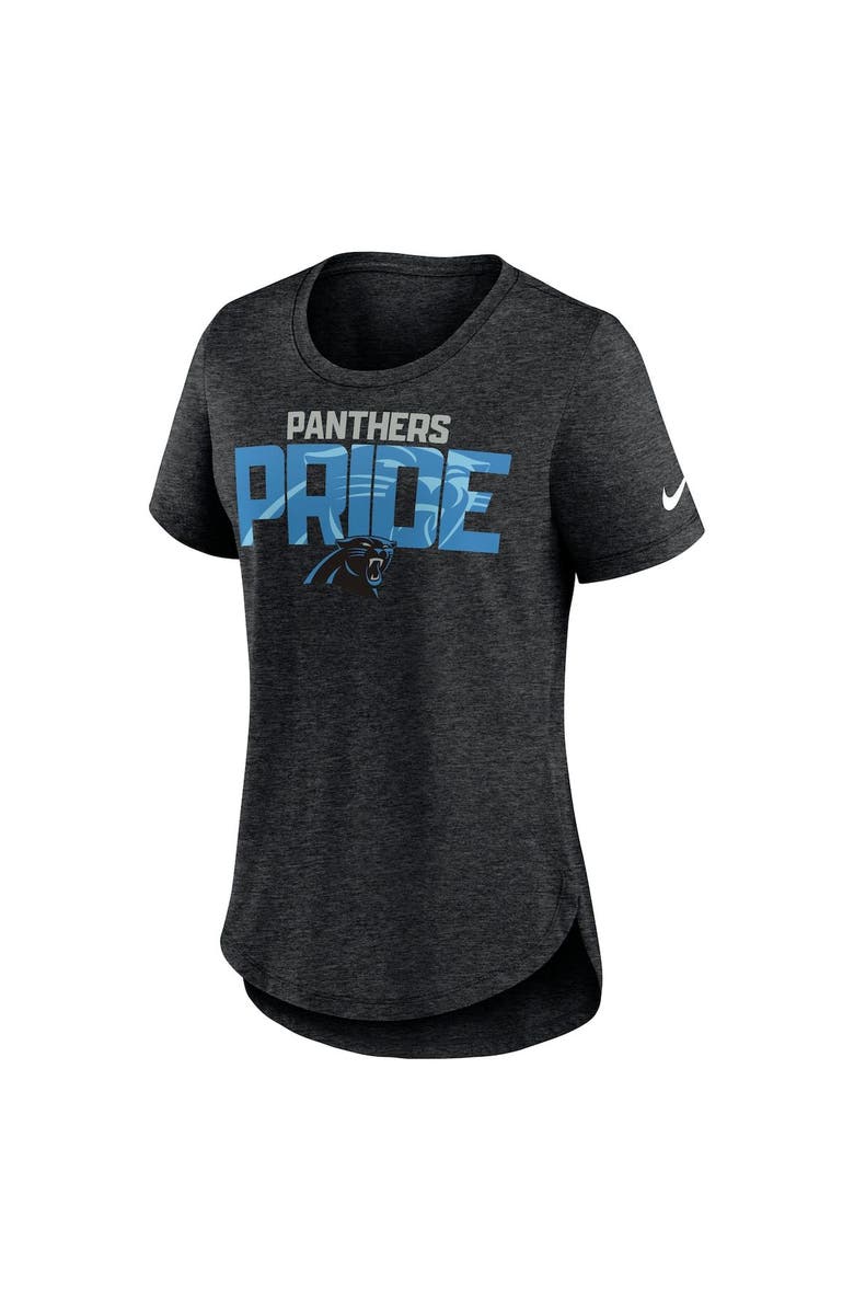 Nike Women's Nike Heather Black Carolina Panthers Local Fashion Tri-Blend T-Shirt, Alternate, color, Heather Black