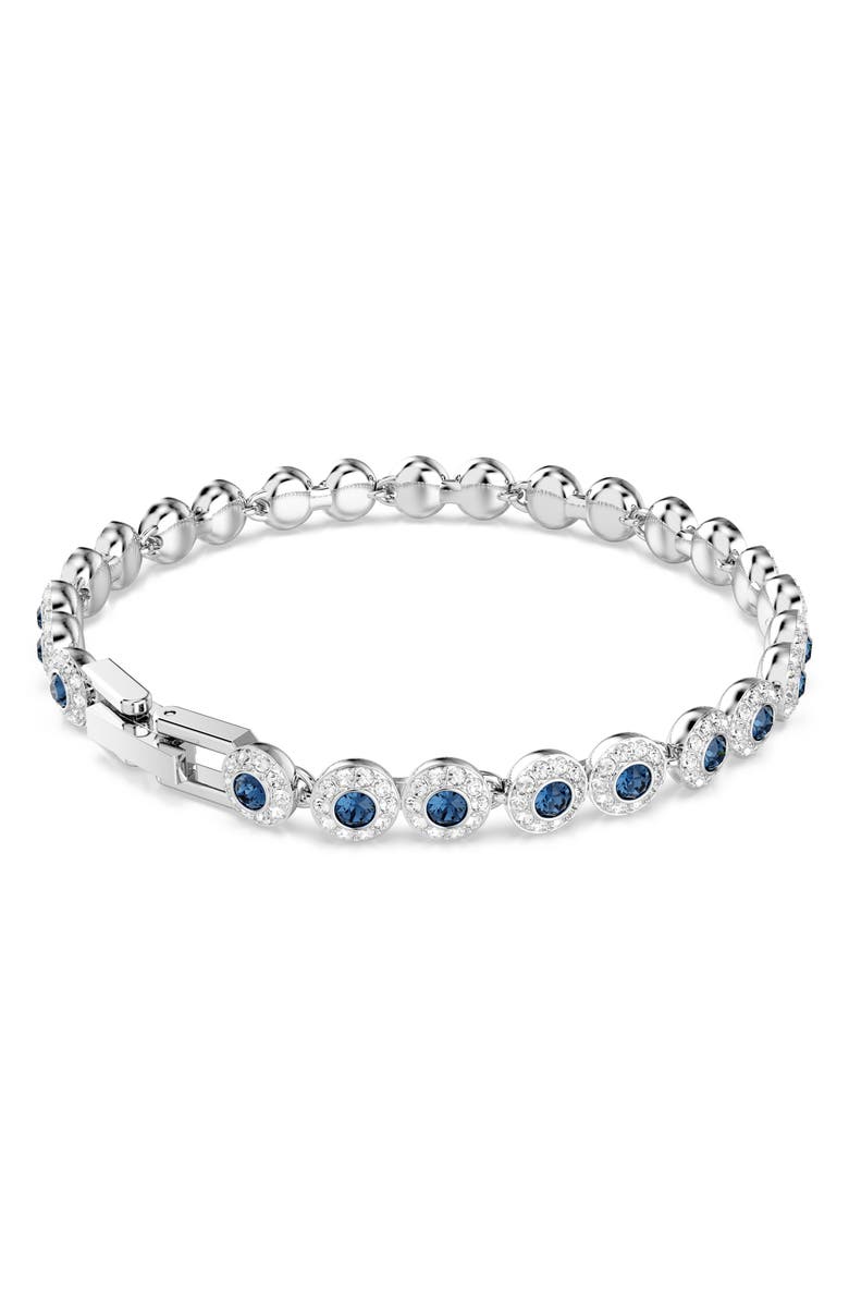 Swarovski Una Anglelic Tennis Bracelet, Alternate, color, Blue/ Silver