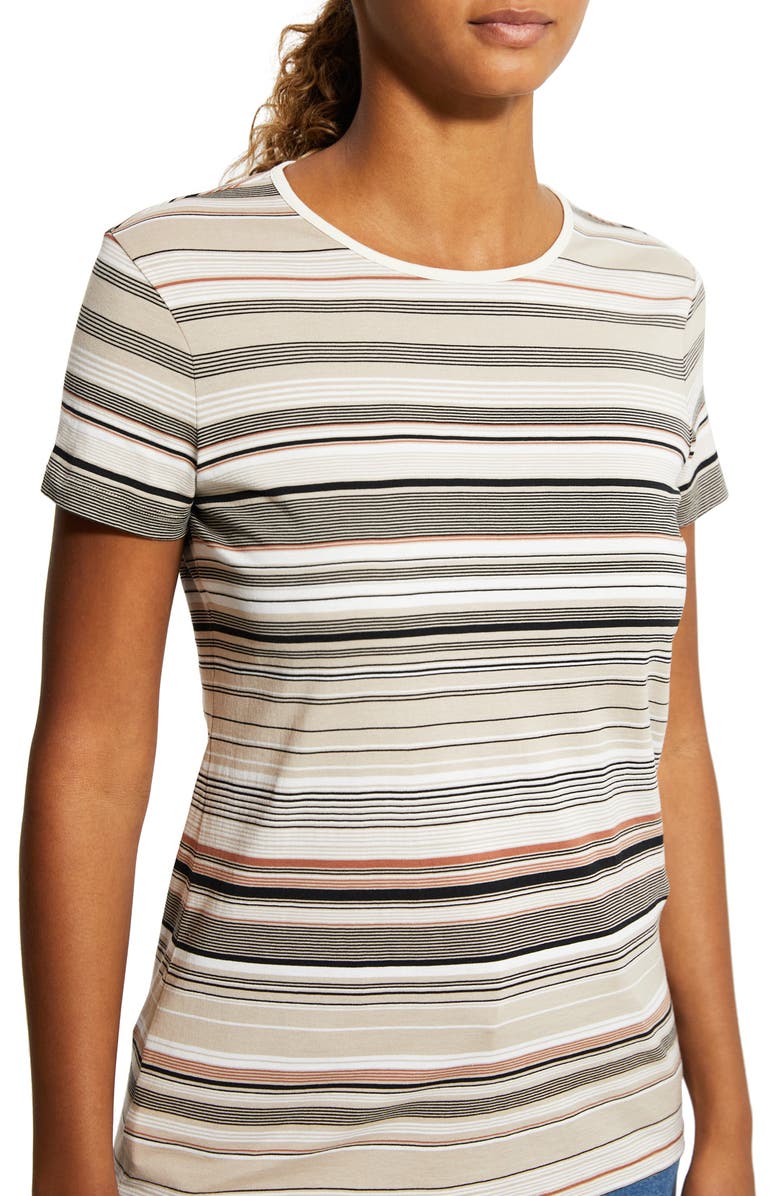 Theory Stella Slim Stripe Organic Cotton T-Shirt | Nordstromrack