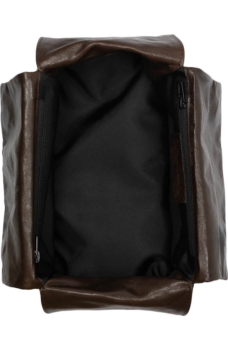 Jeffrey Campbell Boxed-Up Leather Crossbody Bag, Alternate, color, Espresso