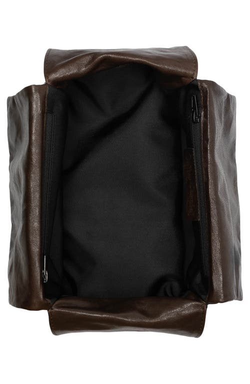 Jeffrey Campbell Boxed-up Leather Crossbody Bag In Espresso