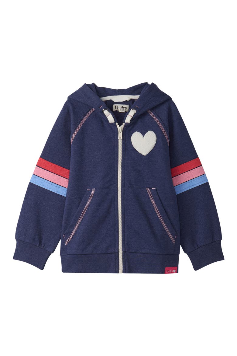 Kids' Patriot Zip Front Cotton Blend Hoodie, Main, color, PATRIOT BLUE