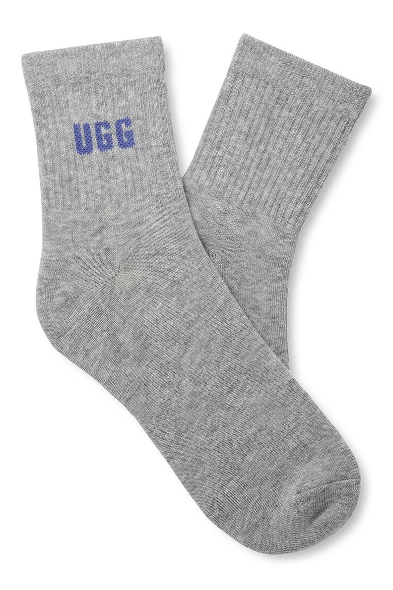Quinlin Assorted 2-Pack Logo Quarter Socks, Alternate, color, RED SAFFRON / GREY HEATHER