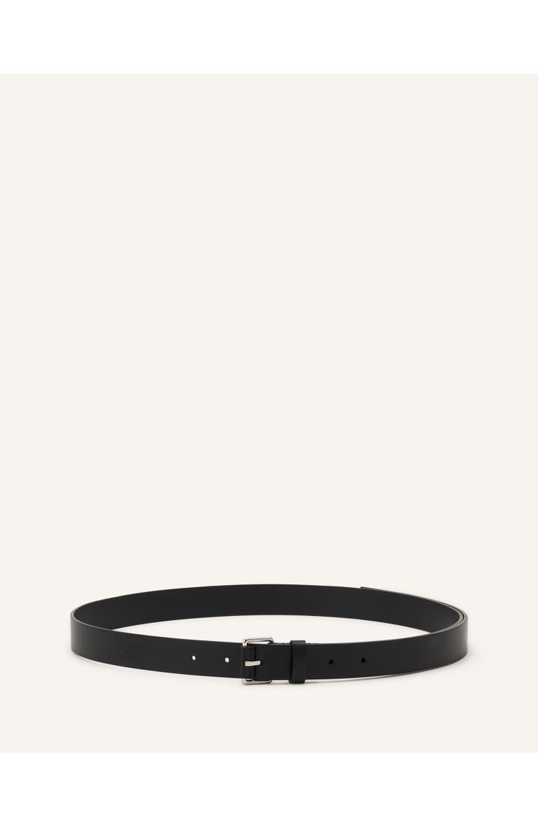 Lanvin Compagnon Leather Belt, Alternate, color, Black