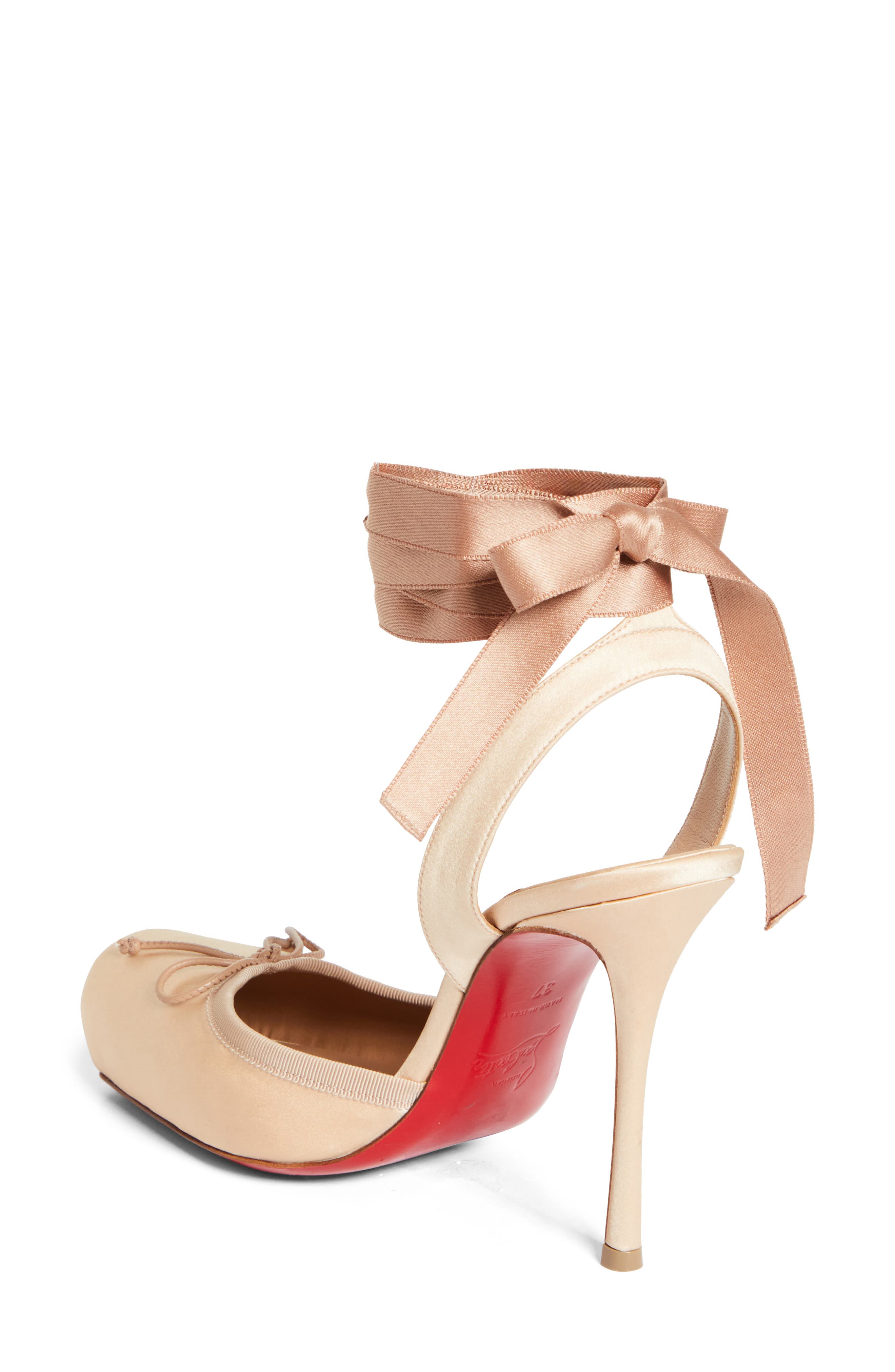 Cassia Lace-Up Slingback Pump, Alternate, color, BLUSH/ LIN BLUSH