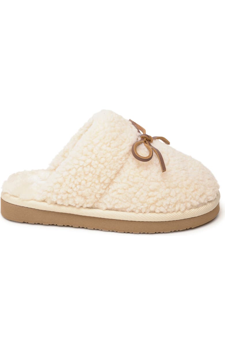 Minnetonka Mini Flurry Faux Fur Scuff Slipper, Alternate, color,