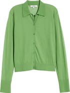 FRAME The Collared Cotton Blend Cardigan