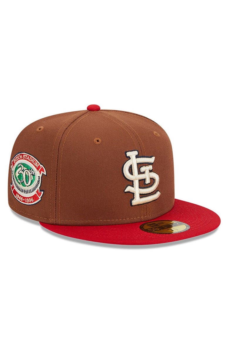 New Era Men's New Era Brown St. Louis Cardinals Harvest Busch Stadium 30th Anniversary 59FIFTY Fitted Hat, Main, color, 