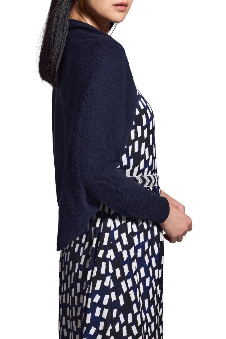 Cotton Blend Shrug Cardigan, Alternate, color, DARK INDIGO