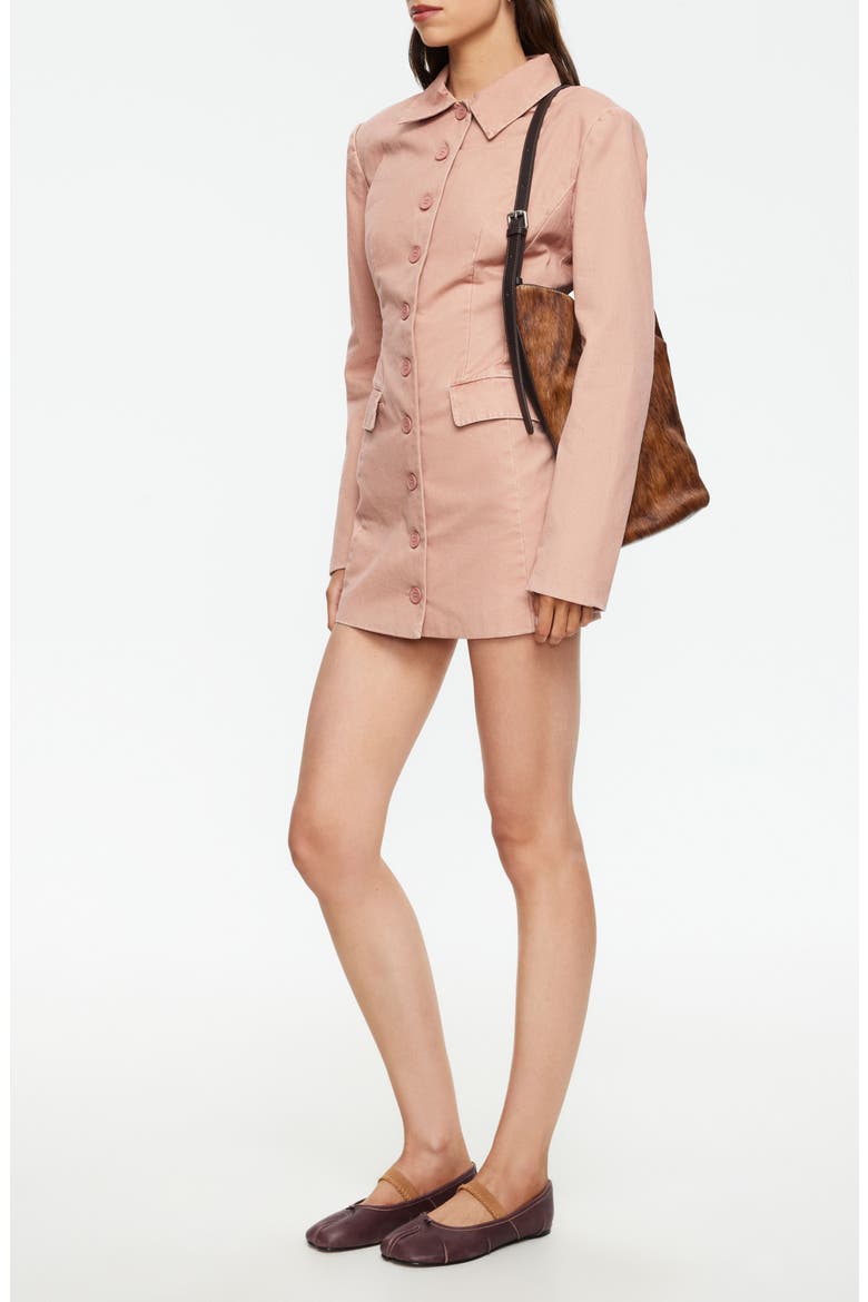 Cheri Long Sleeve Minidress, Alternate, color, ROSE