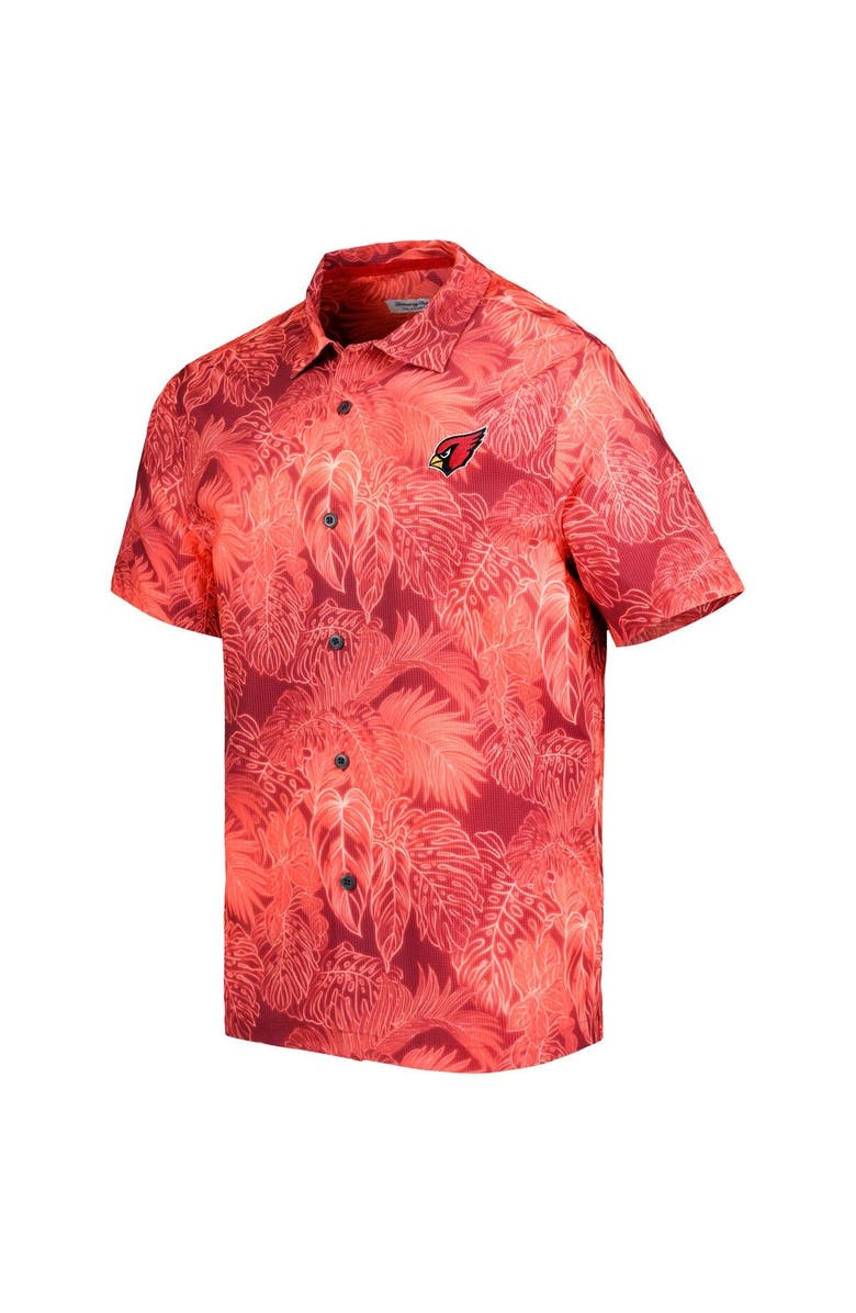 Tommy Bahama Men's Tommy Bahama Cardinal Arizona Cardinals Coast Luminescent Fronds Camp IslandZone Button-Up Shirt, Alternate, color, 