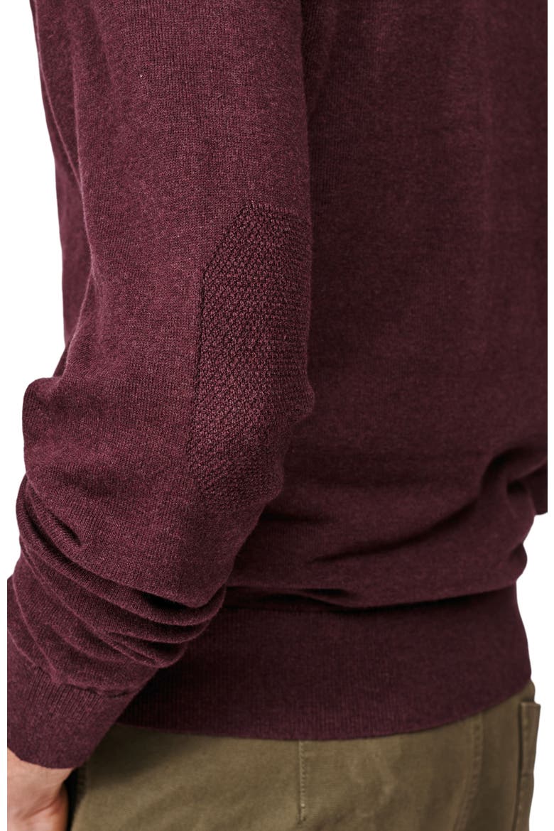 Bonby Zip Neck Sweater, Alternate, color, Bordeaux