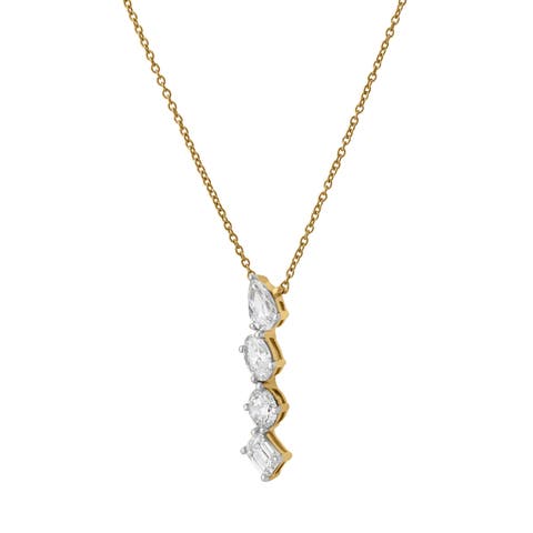 Nerisse 14K Gold Lab Grown Diamond Necklace - 0.75 Ct