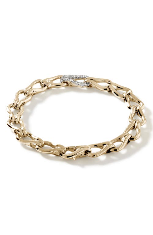 JOHN HARDY JOHN HARDY SURF PAVÉ DIAMOND LINK BRACELET