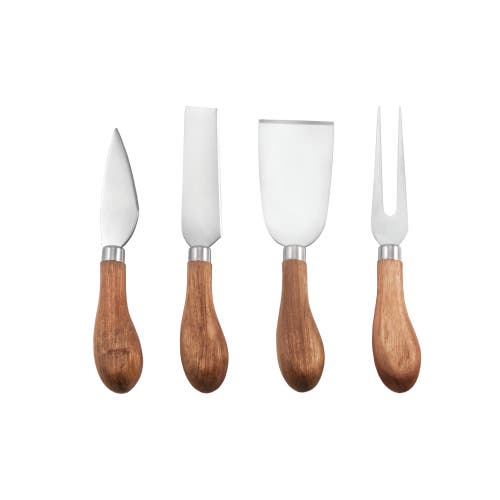 Twine Gourmet Cheese Knives Set Of 4 In Wood