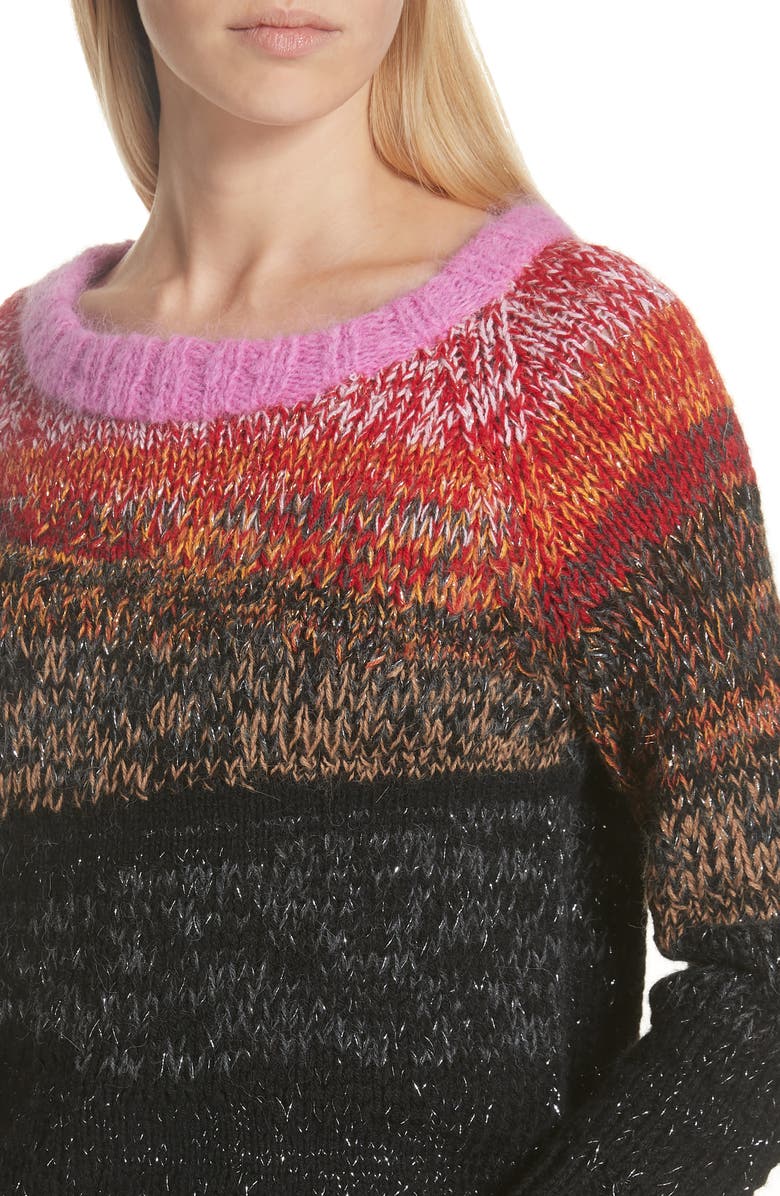 Smythe Metallic Ombré Alpaca Sweater, Alternate, color, 
