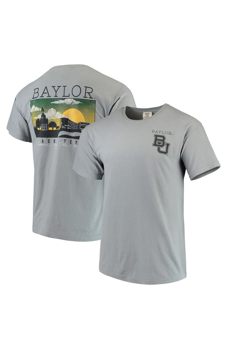 IMAGE ONE Men's Gray Baylor Bears Team Comfort Colors Campus Scenery T-Shirt, Main, color, Gray