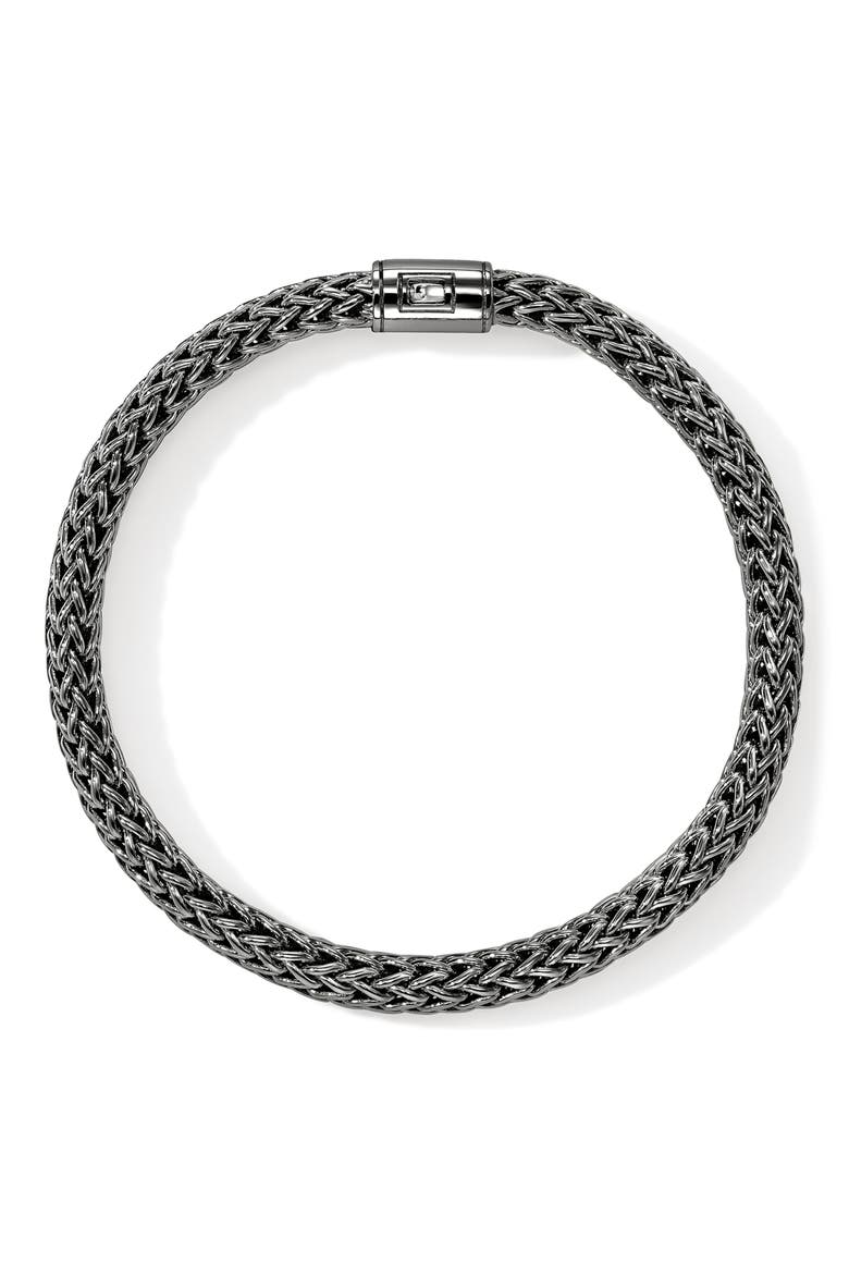 Icon Bracelet, 7.5mm, Alternate, color, DARKENED SILVER