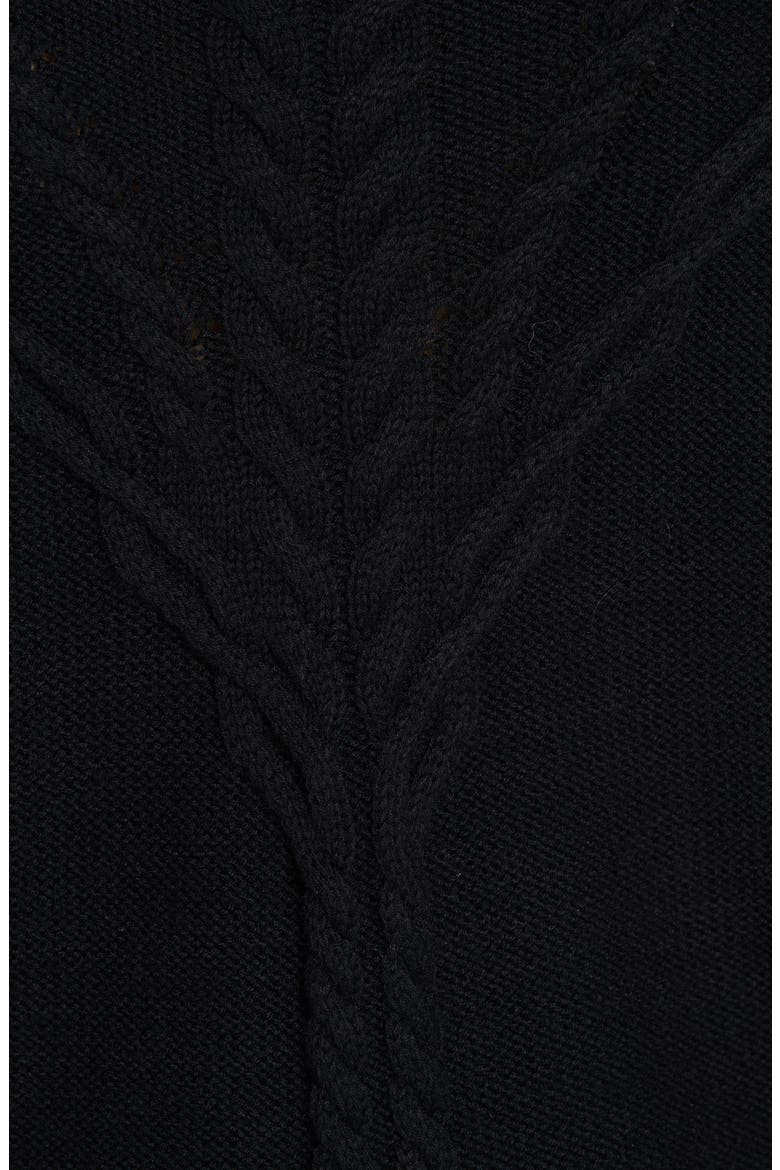 kate spade new york cable sweater, Alternate, color, BLACK