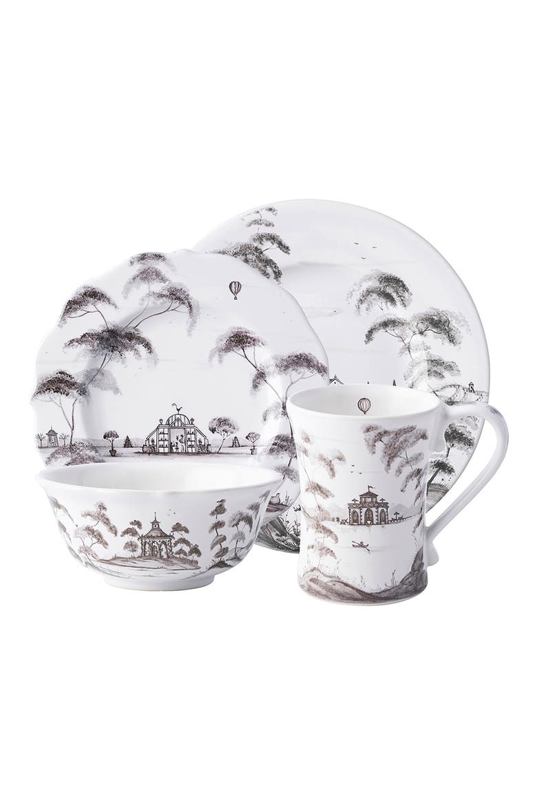 Country Estate 4-Piece Dinnerware Place Setting, Main, color, FLINT GREY