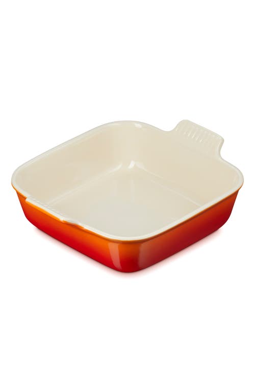 Le Creuset Heritage 3-quart Square Baking Dish In Flame