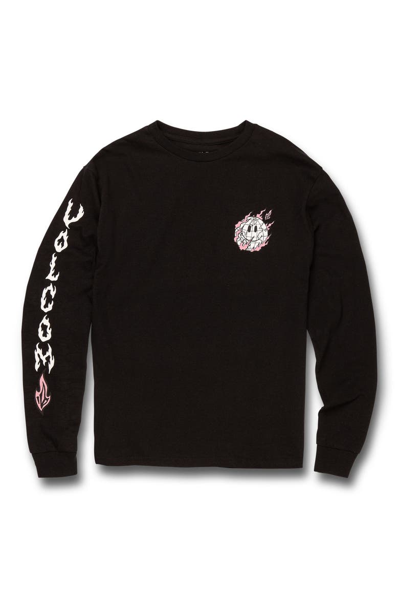 Keroscheme Long Sleeve T-Shirt, Main, color, BLACK