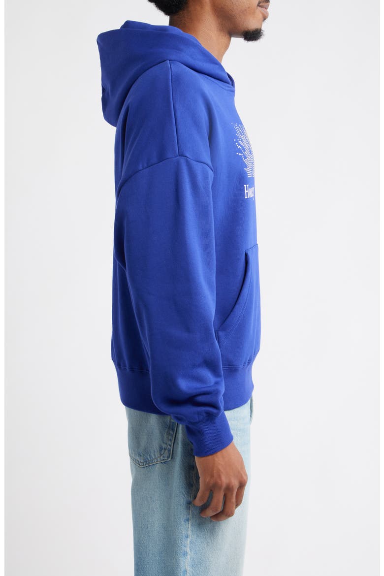 Honesty Rhinestone Cotton Blend Graphic Hoodie, Alternate, color, BLUE
