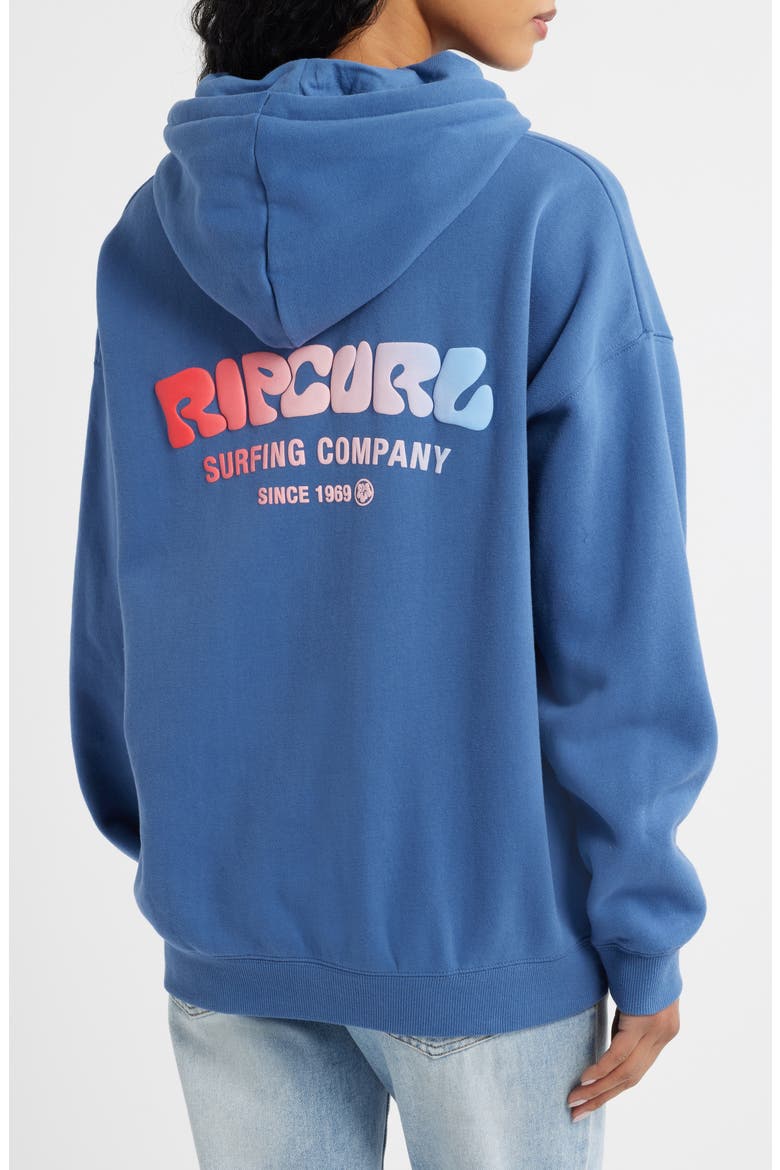 Surf Puff Print Graphic Hoodie, Alternate, color, NAVY/ RED