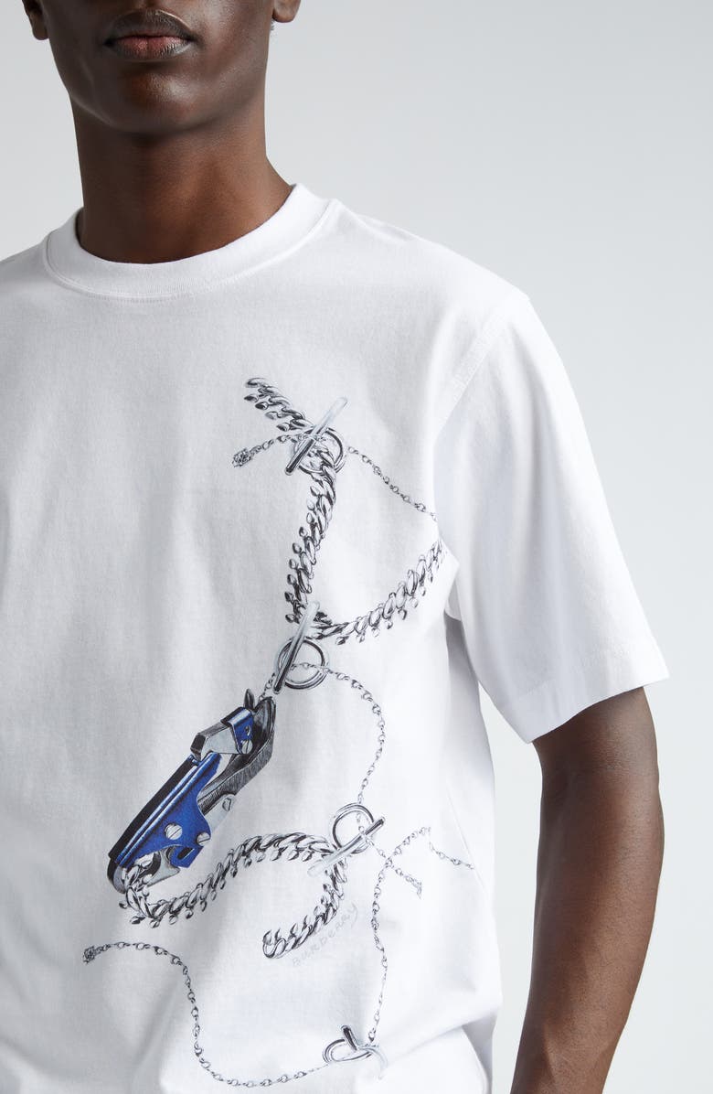 Burberry Knight Hardware Graphic T-Shirt, Alternate, color,