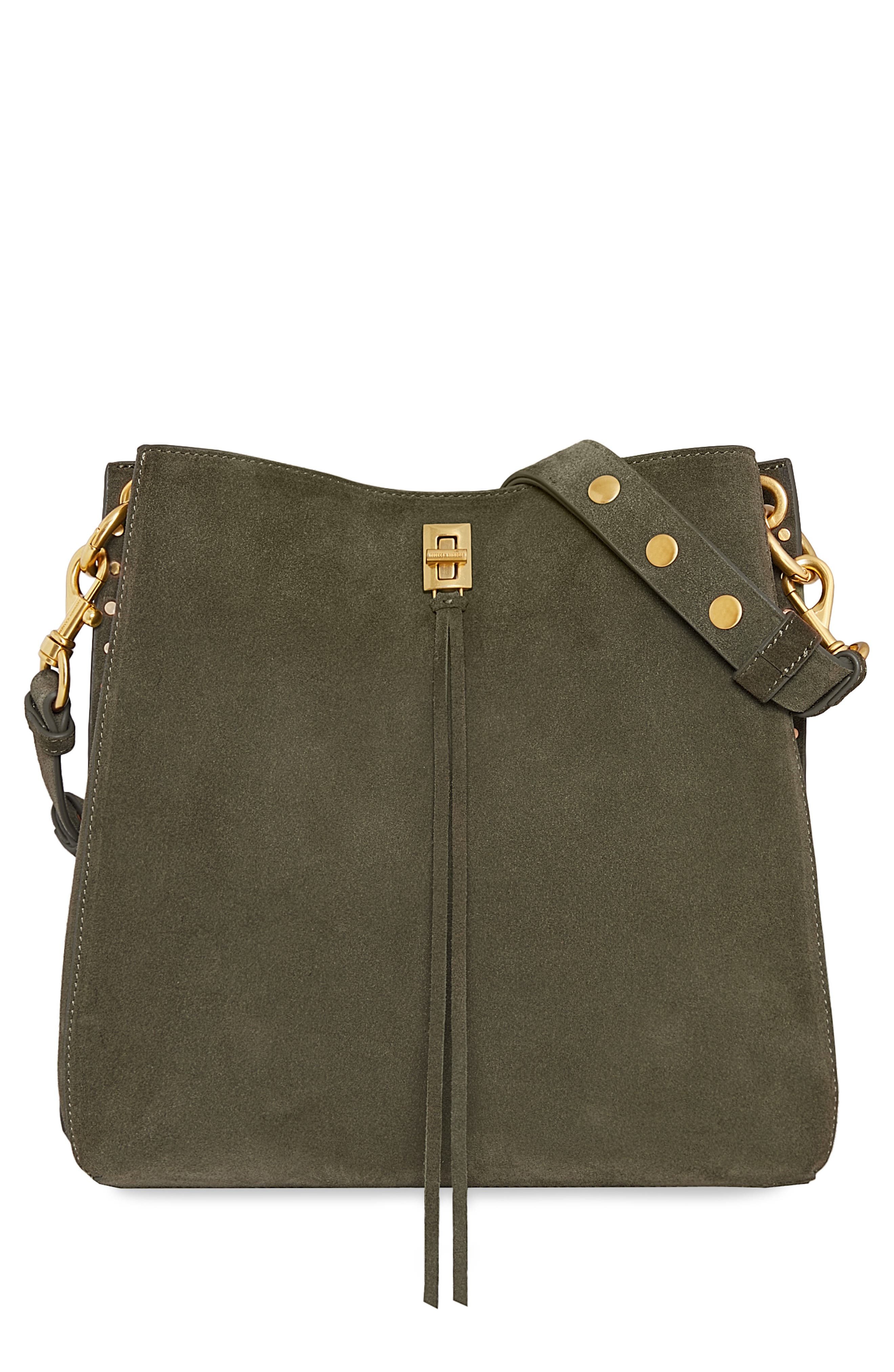 Darren Leather Shoulder Bag, Main, color, OLIVE