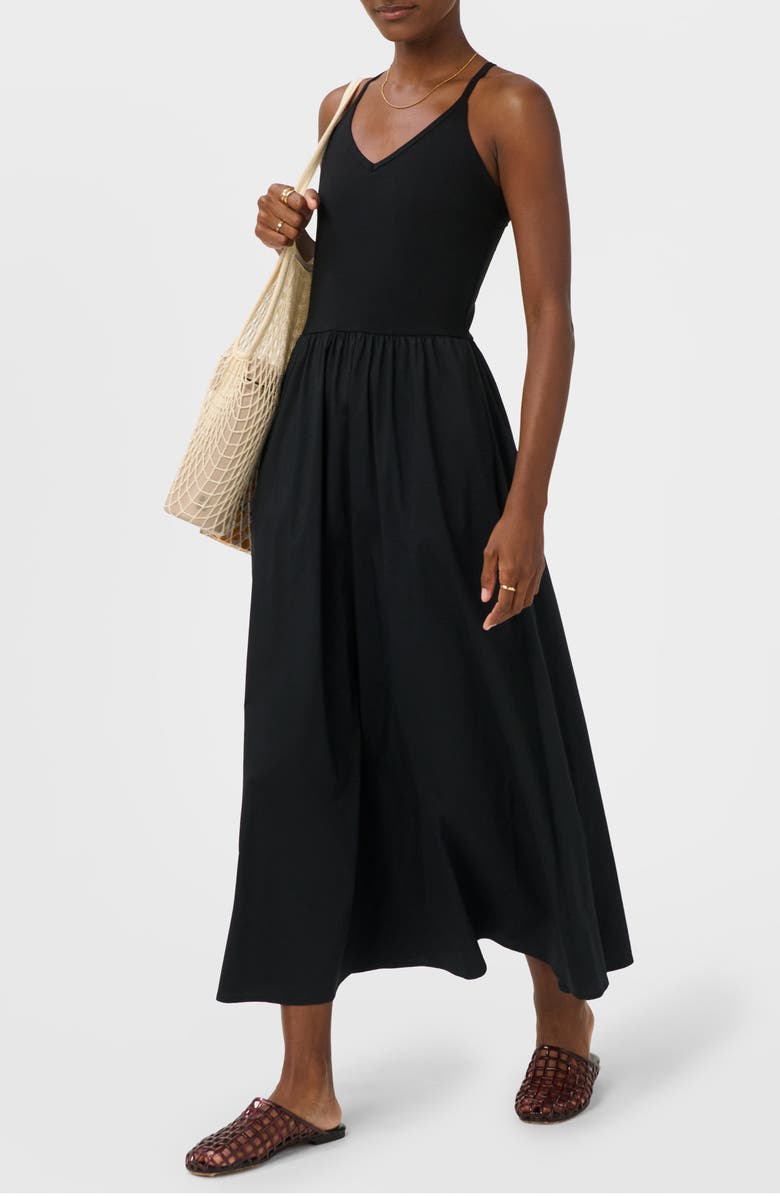 Sweaty Betty Explorer Mixed Media Dress, Alternate, color, Black