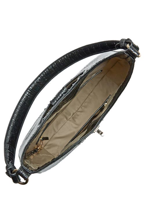 Brahmin Fallon Melbourne Medium Leather Shoulder Bag In Black