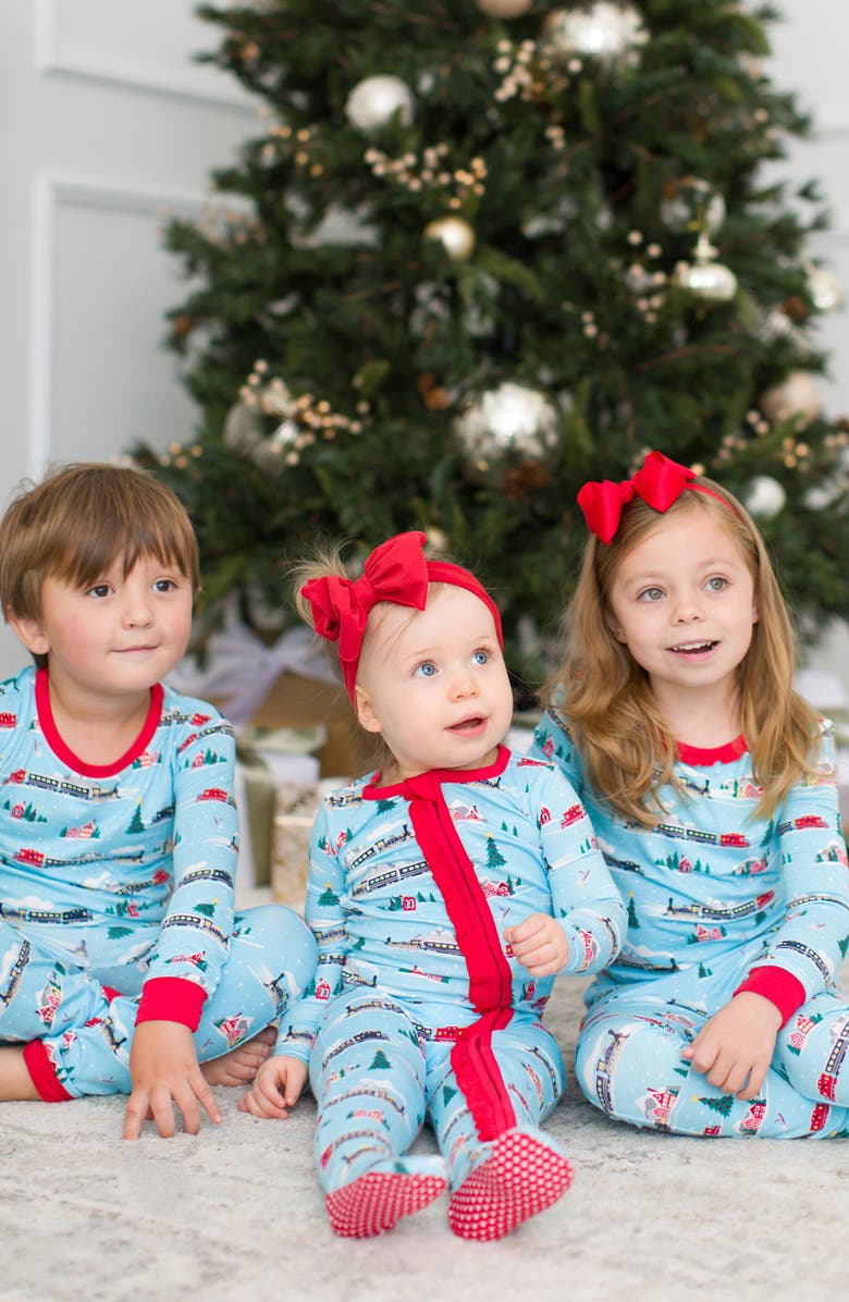 RuffleButts All Aboard Ruffle Convertible Zip Footie, Alternate, color, 