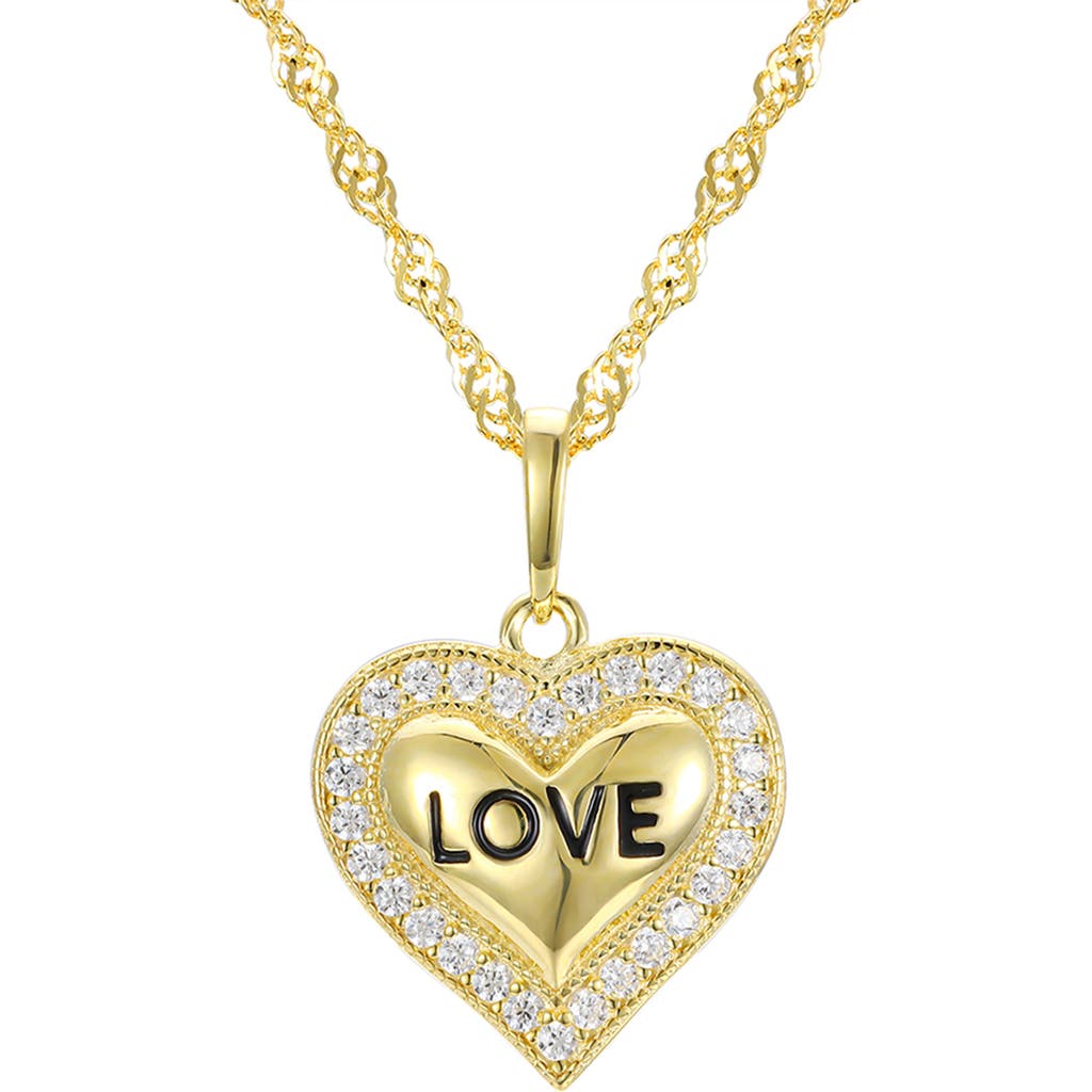 Fzn Kids' Love Heart Pendant Necklace In Gold