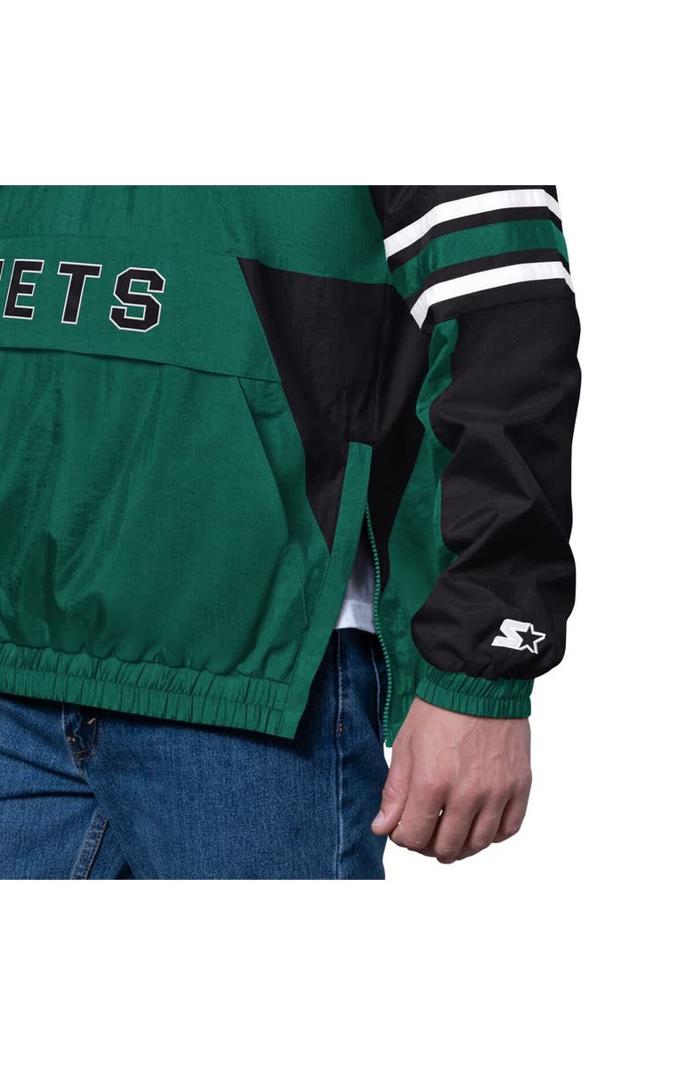 STARTER Men's Starter Green New York Jets Prospect Half-Zip Pullover, Alternate, color, Green